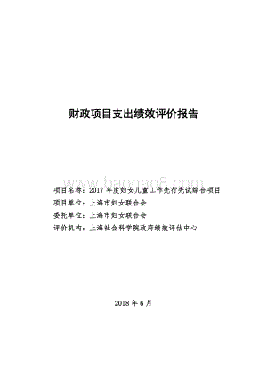 2017 年度妇女儿童工作先行先试综合项目绩效评价报告.pdf