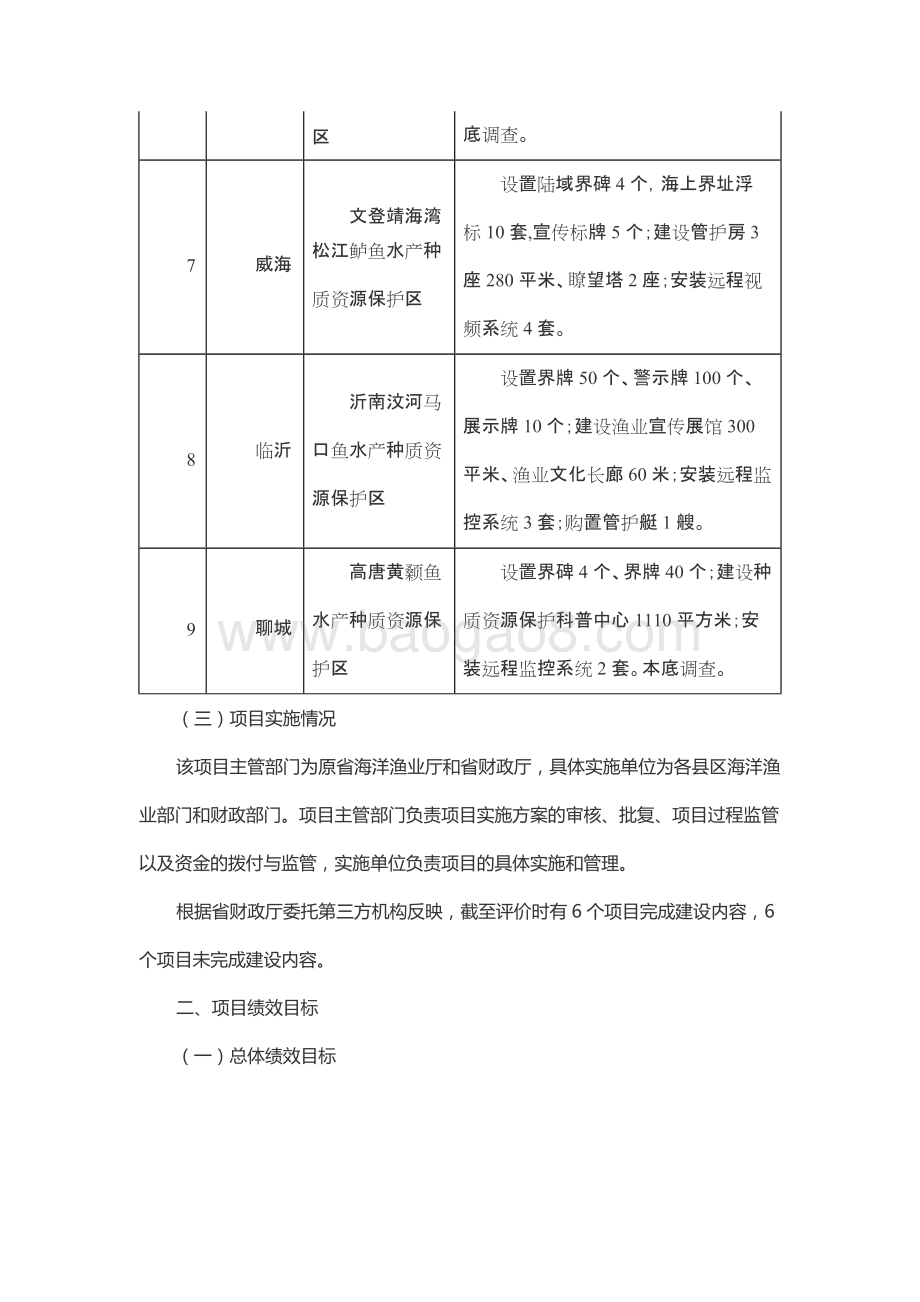 2017年省级“海上粮仓”建设发展资金（水产种质资源保护区和渔业公园建设资金）项目绩效评价报告（山东）.docx_第3页