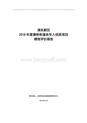 2018 年度塘桥街道老年人优抚项目绩效评价报告.pdf