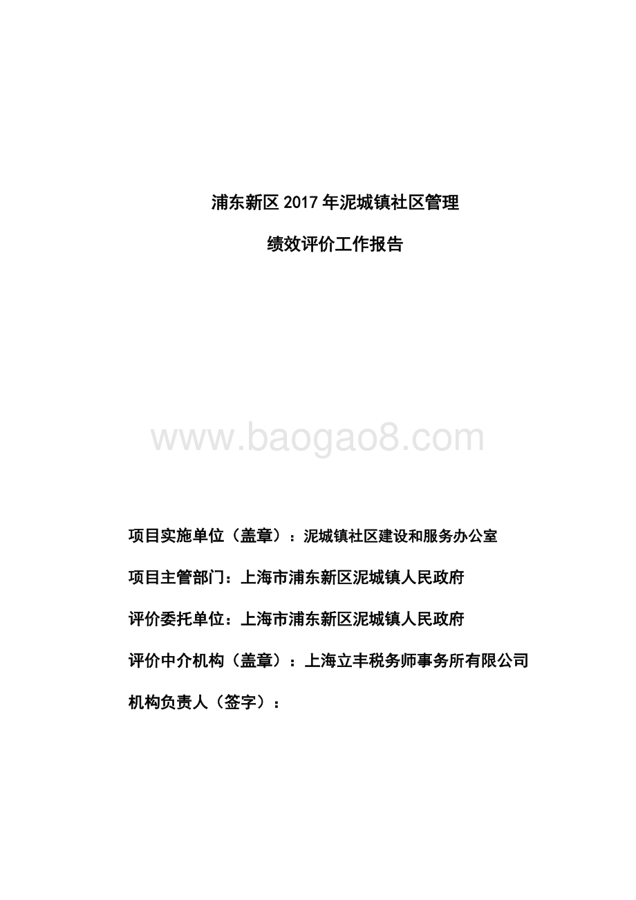 2017年泥城镇社区管理绩效评价报告.docx_第3页