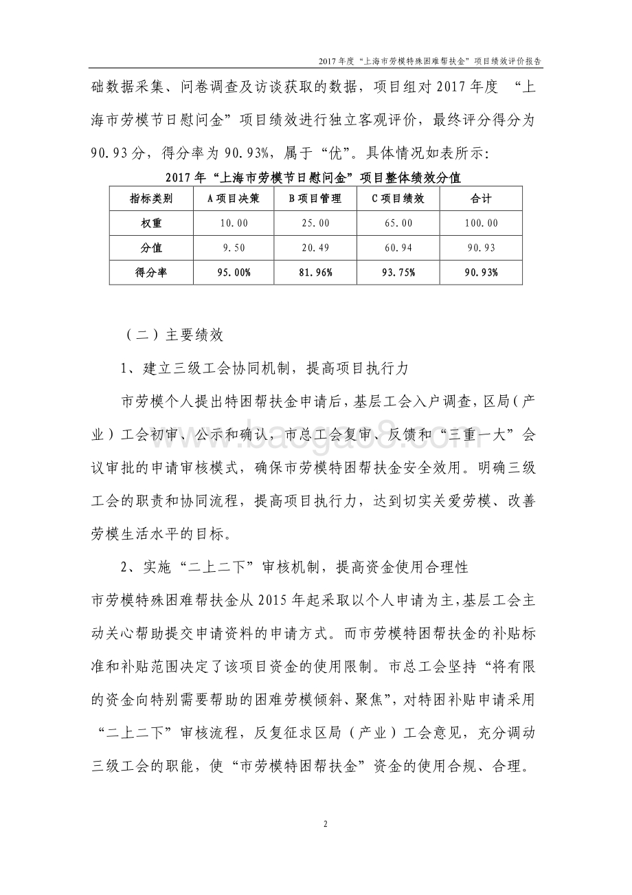 2017 年度上海市劳模特殊困难帮扶金绩效评价报告.pdf_第4页