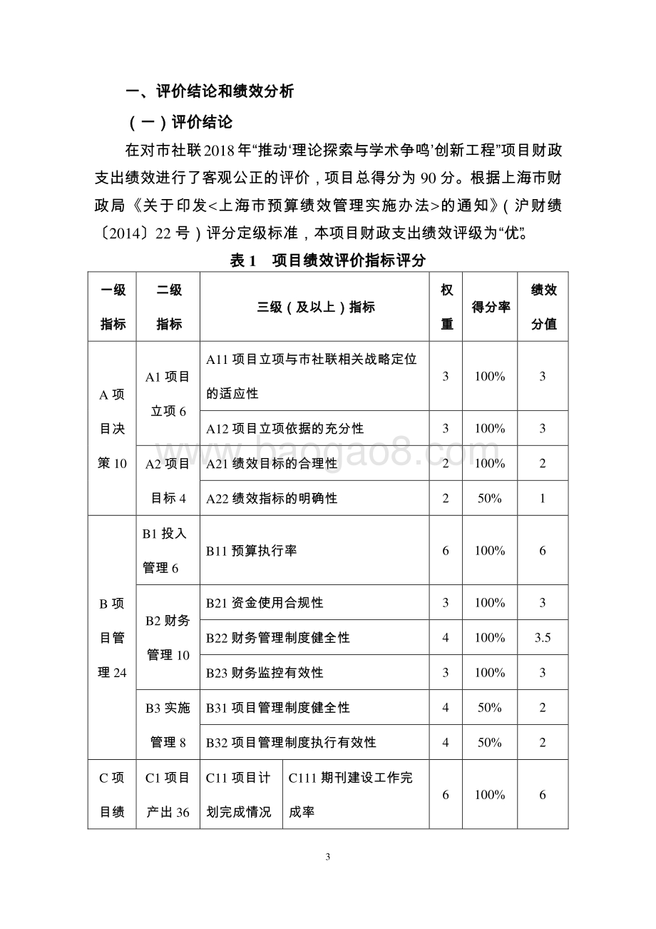 2018 年“推动‘理论探索与学术争鸣’创新工程”项目绩效评价报告.pdf_第3页