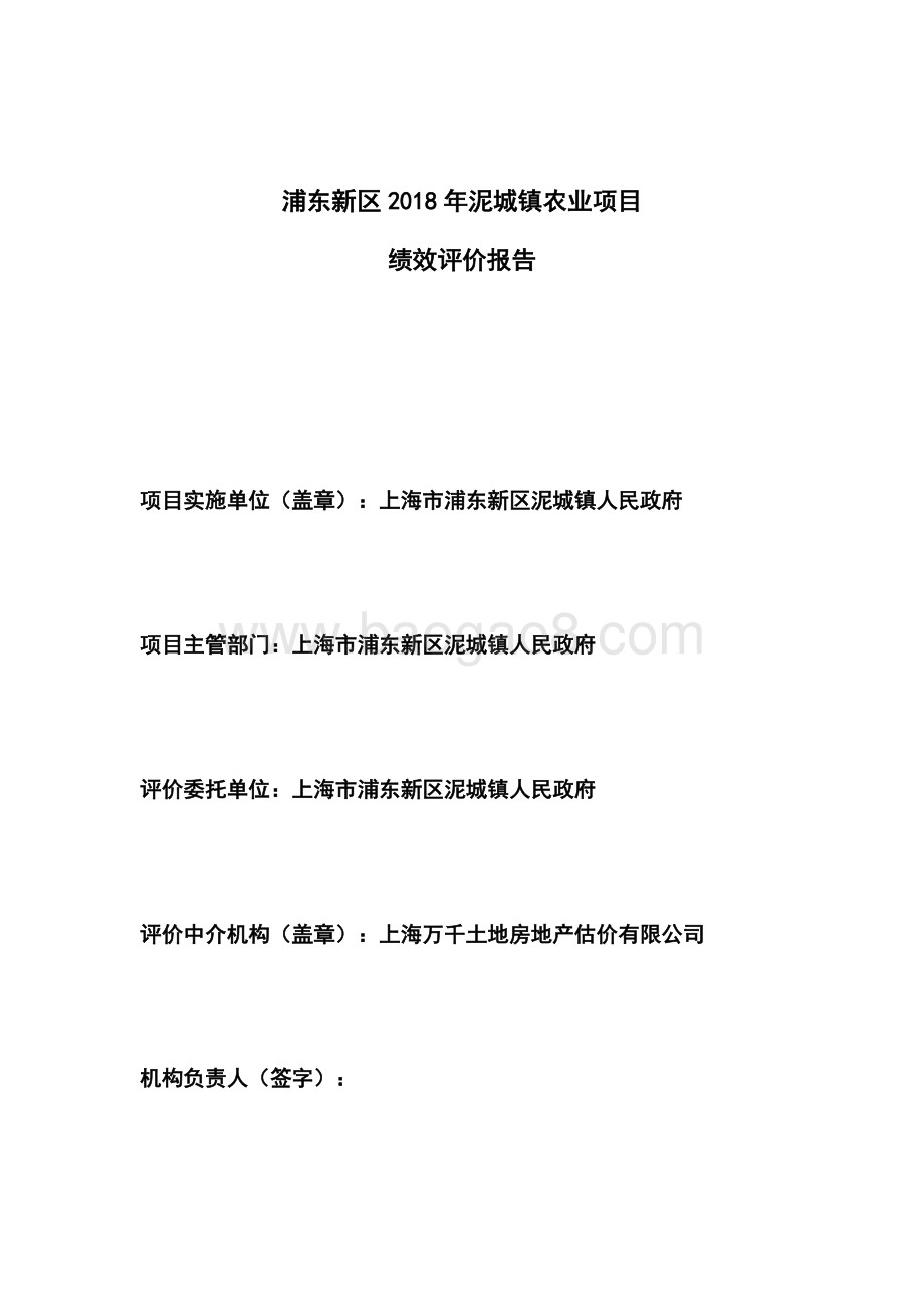 2018年泥城镇农业资金项目绩效评价报告.docx_第2页