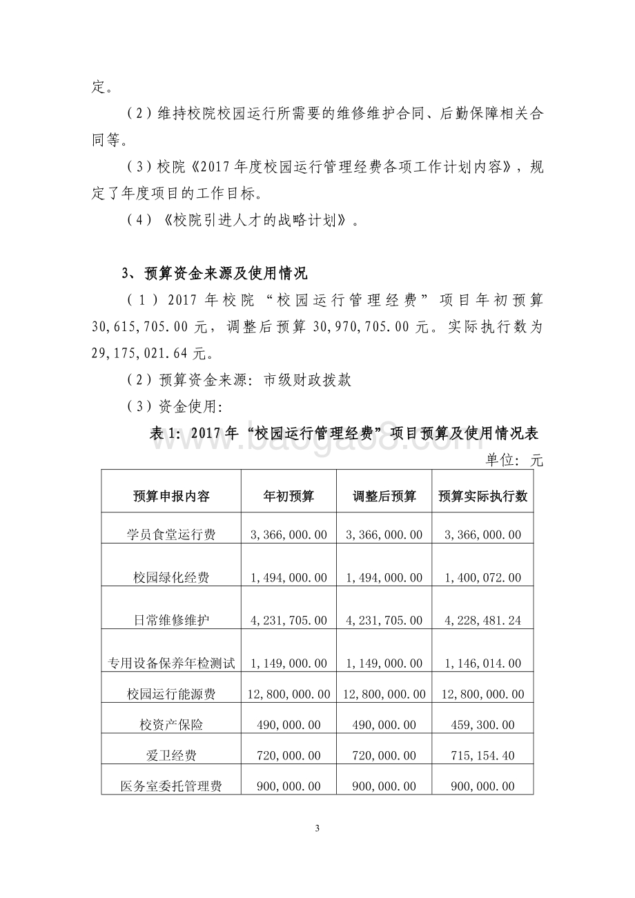 2017 年“校园运行管理经费”项目支出绩效评价报告.pdf_第3页