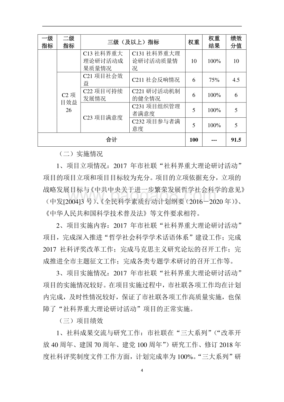 2017 年“社科界重大理论研讨活动”项目绩效评价报告.pdf_第4页