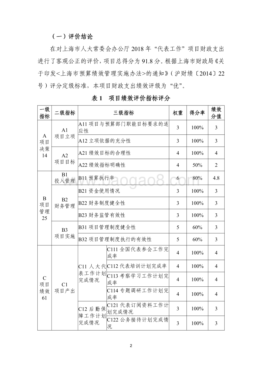 2018 年“代表工作”项目绩效评价报告.pdf_第3页