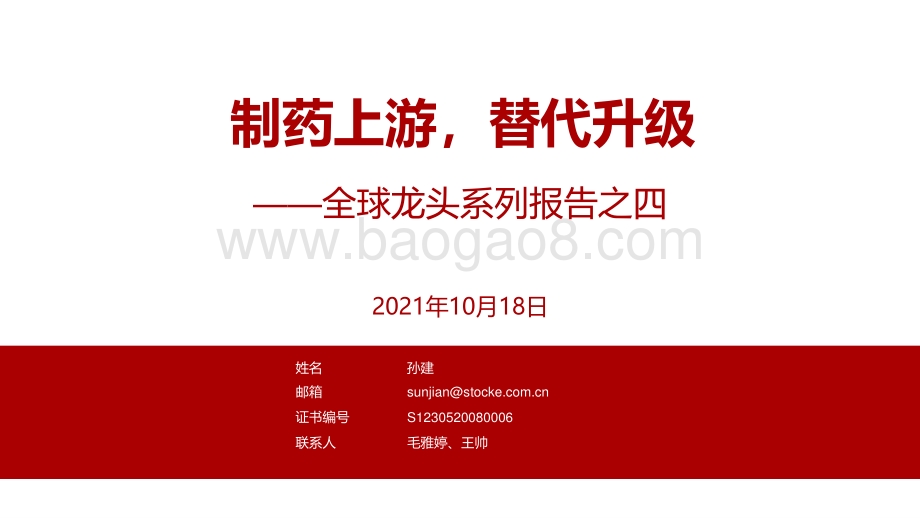 全球龙头系列报告之四：制药上游替代升级.pdf_第1页
