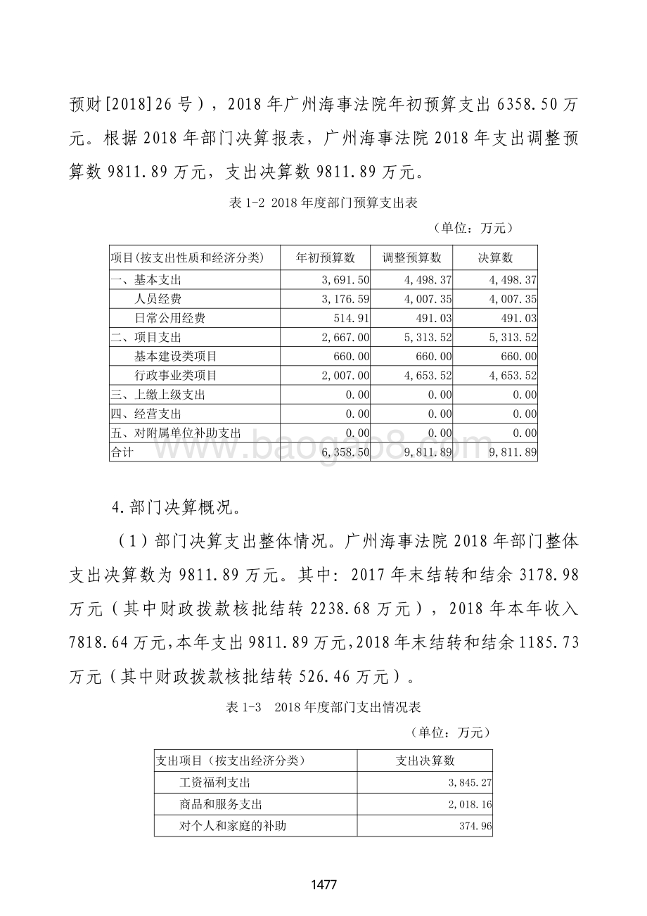 2018 年广州海事法院部门整体支出绩效自评报告.pdf_第5页
