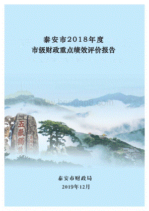 2018年度泰安市级财政重点绩效评价报告.pdf