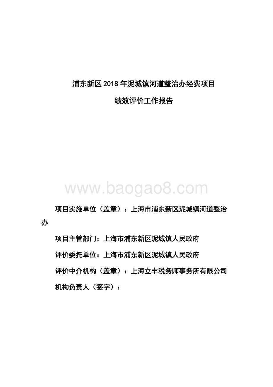 2018年泥城镇河道整治办经费项目绩效评价报告.docx_第3页