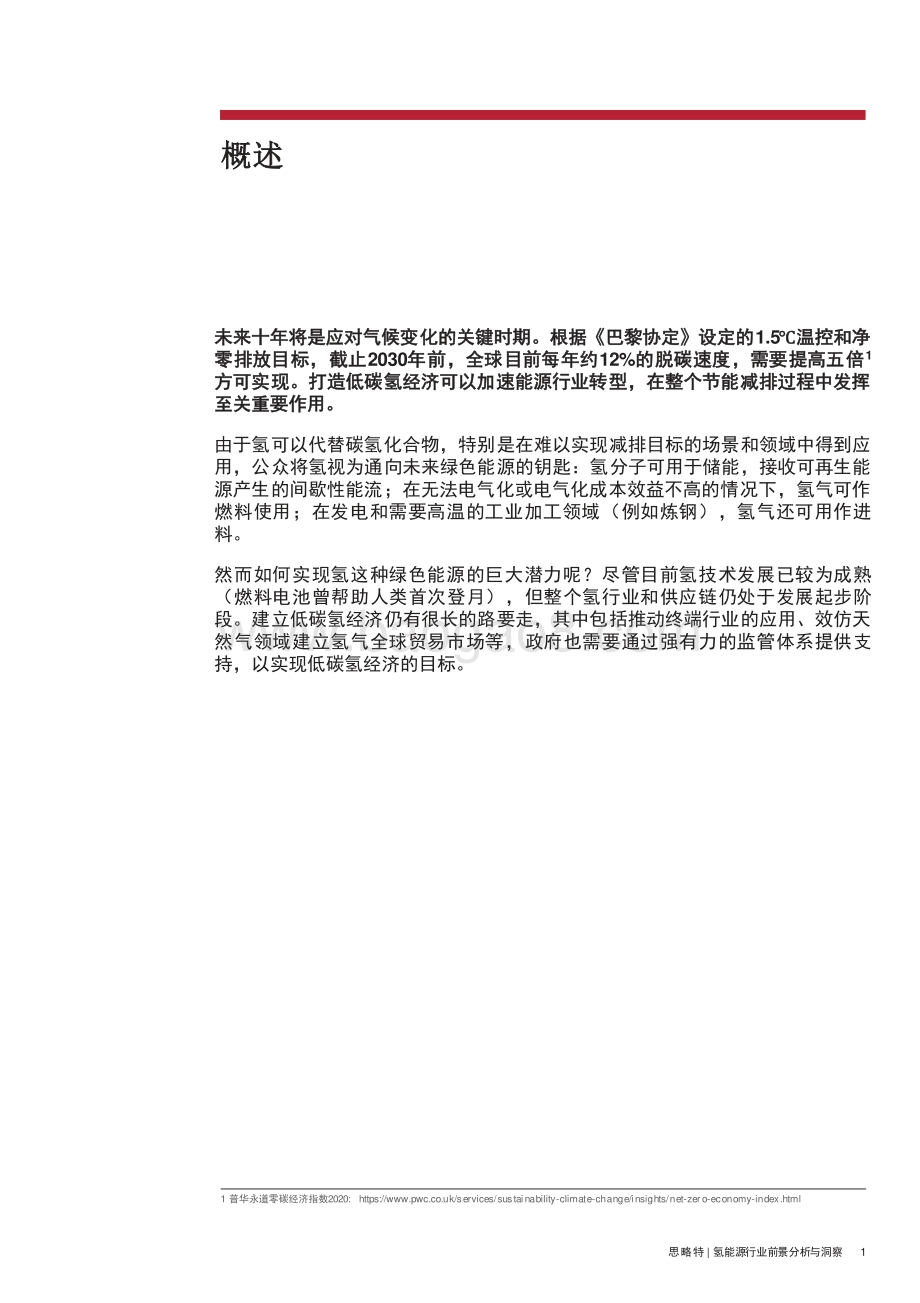 氢能源行业前景分析与洞察：借鉴欧洲经验打造低碳氢经济-普华永道-2021-28页_1mb.pdf_第3页