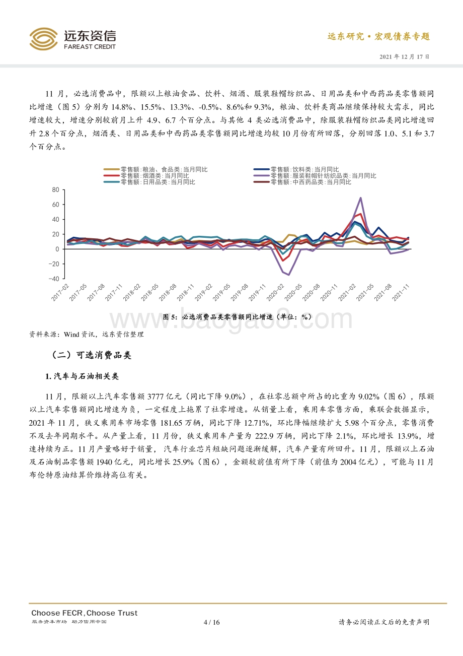 20211217-远东资信-2021年11月社零与重点行业债券发行人月度观察_社零增速小幅回落_重点行业债券融资规模不大_16页_1mb.pdf_第4页