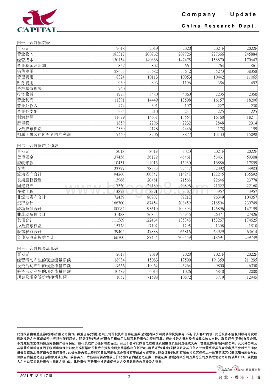 20211217-群益证券-海尔智家-600690.SH-增资生活家电业务_深化智慧家庭战略_3页_546kb.pdf_第3页