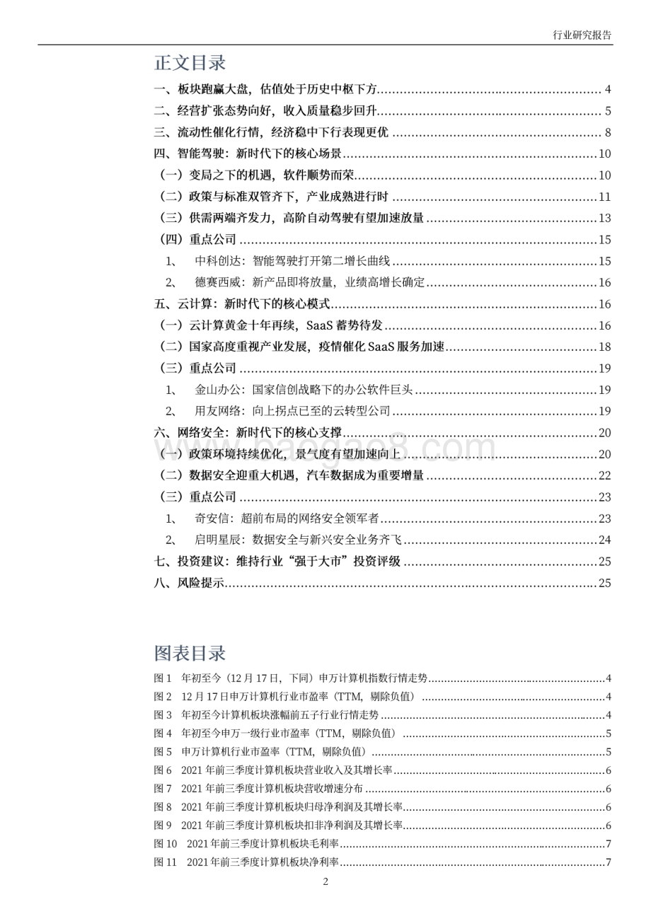 20211224-万和证券-计算机行业2022年度投资策略_得时无怠_择优赛道_质地当先_26页_8mb.pdf_第2页
