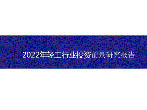 2022年轻工行业投资前景研究报告.pptx