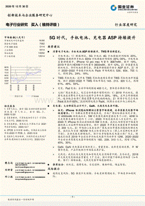 电子行业研究：5G时代手机电池、充电器ASP持续提升.pdf