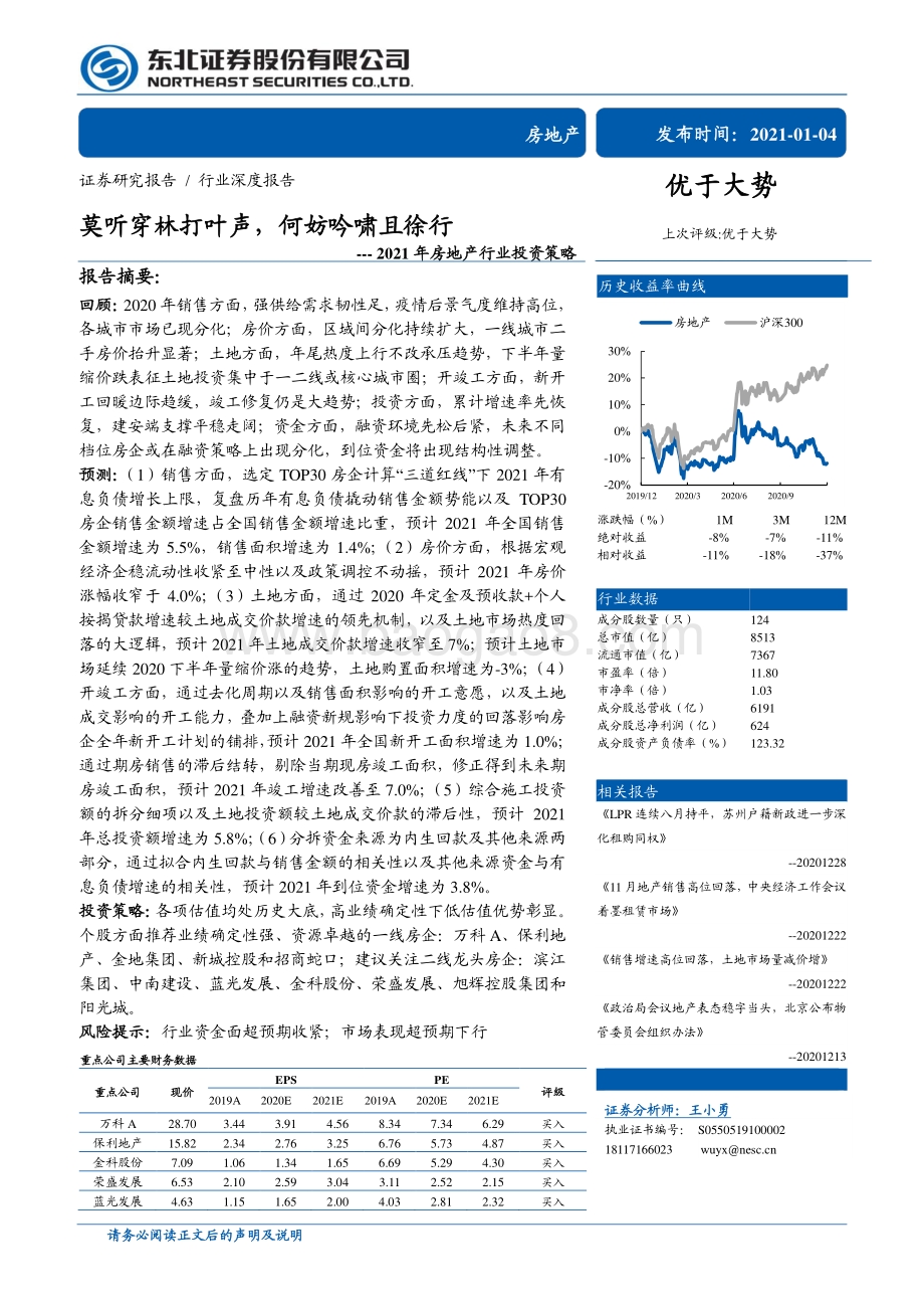 2021年房地产行业投资策略：莫听穿林打叶声何妨吟啸且徐行.pdf_第1页