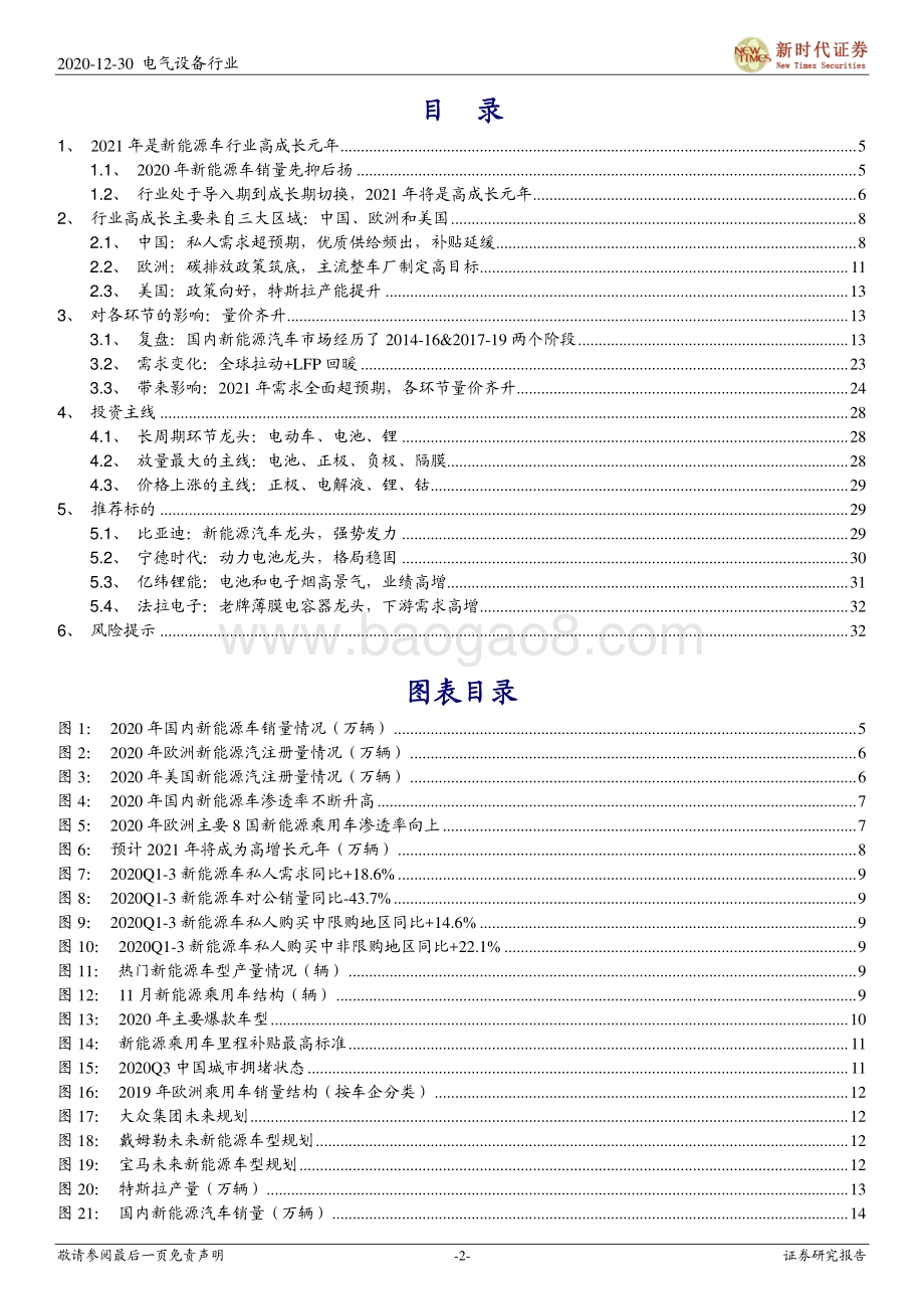 2021年电动车产业投资策略：乘风破浪量价齐升全面开花.pdf_第2页