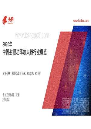2020年中国射频功率放大器行业概览.pdf