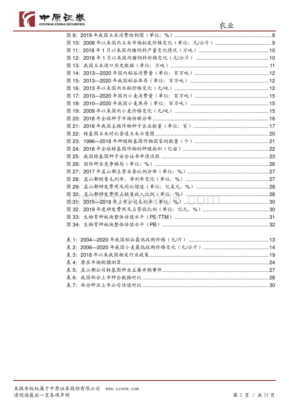 农业行业深度分析：生物育种十年磨一剑喜迎政策春风.pdf_第3页