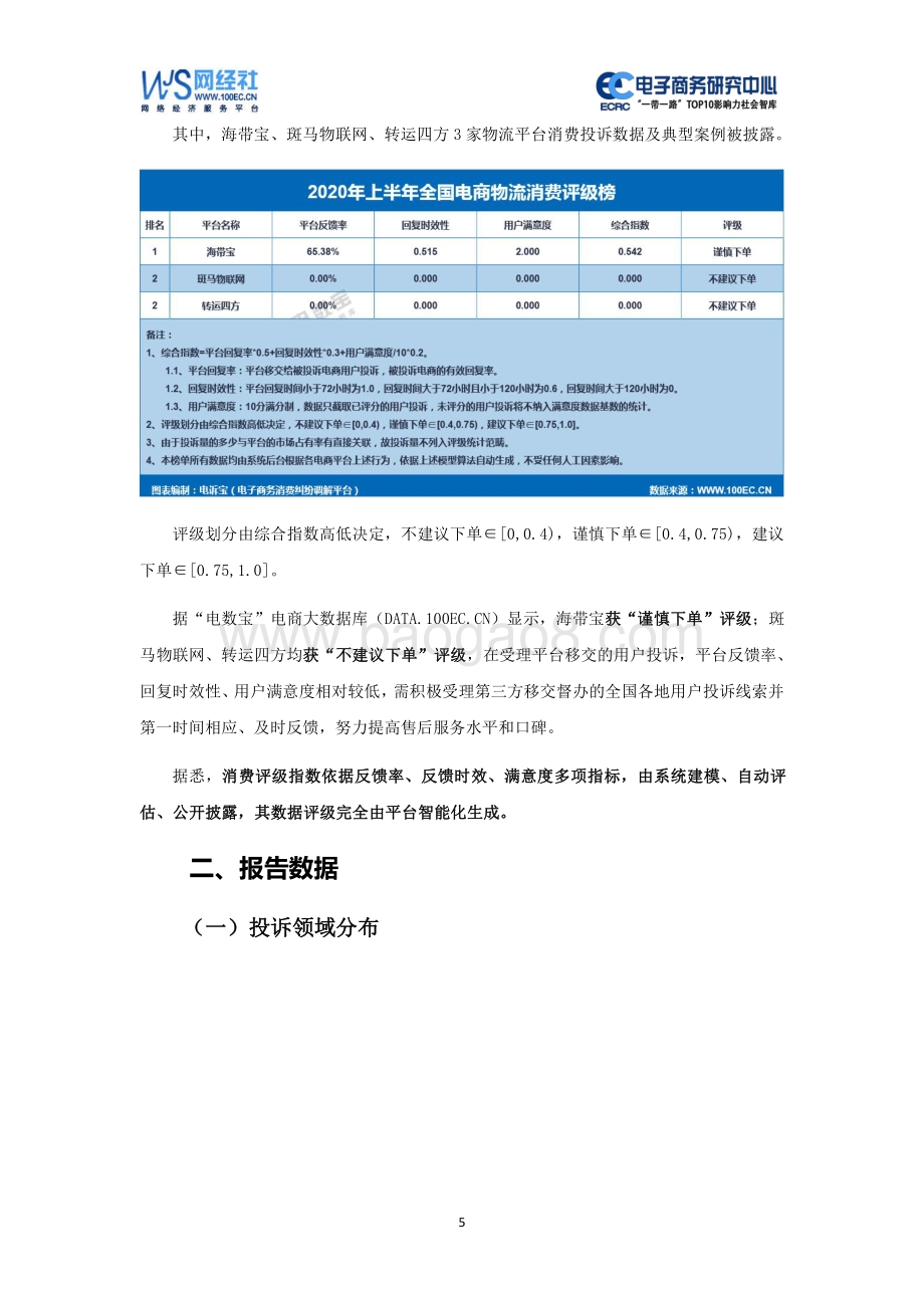 2020年（上）中国电商物流消费投诉数据与典型案例报告.pdf_第5页