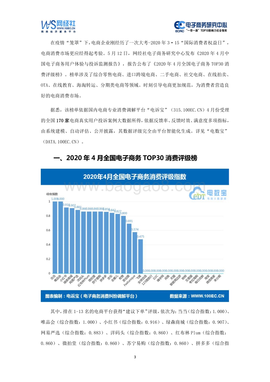 2020年4月中国电子商务用户体验与投诉监测报告.pdf_第3页