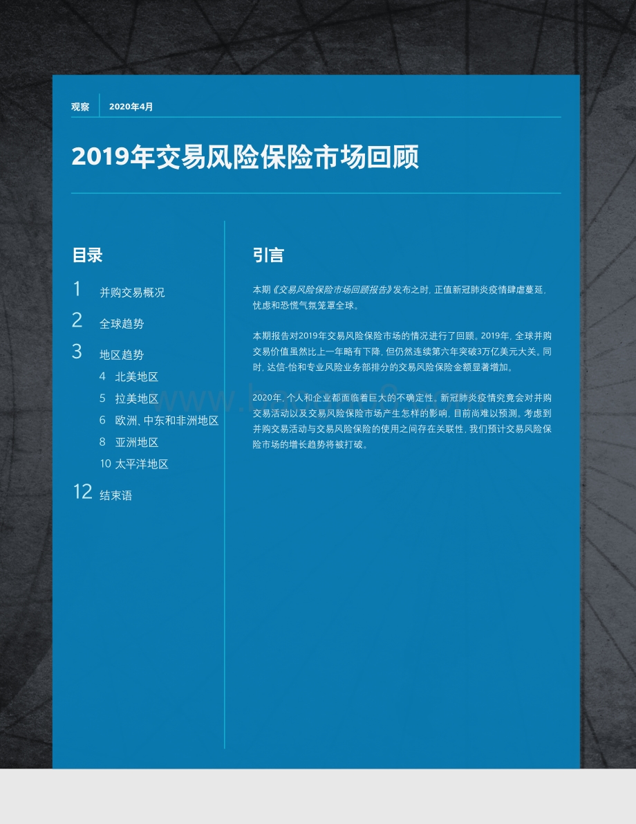 2019年交易风险保险市场回顾.pdf_第2页