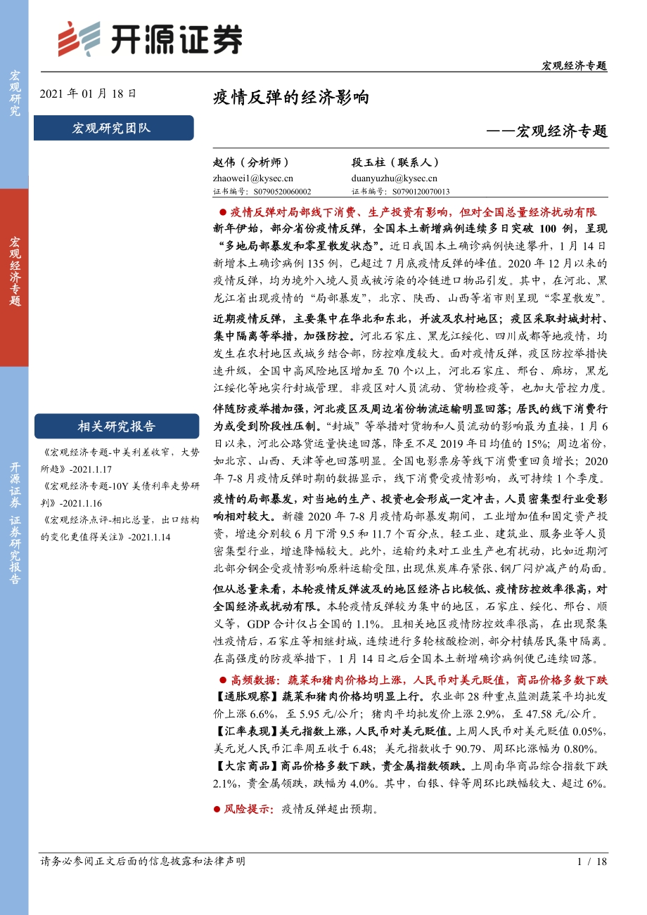 宏观经济专题：疫情反弹的经济影响.pdf_第1页