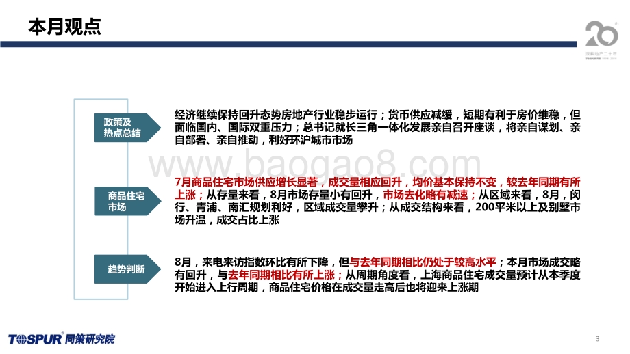 2020年8月上海商品住宅市场月报.pdf_第3页