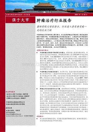 肿瘤治疗行业报告：整体有较大增长潜力行业进入者需要突破一定的行业门槛.pdf