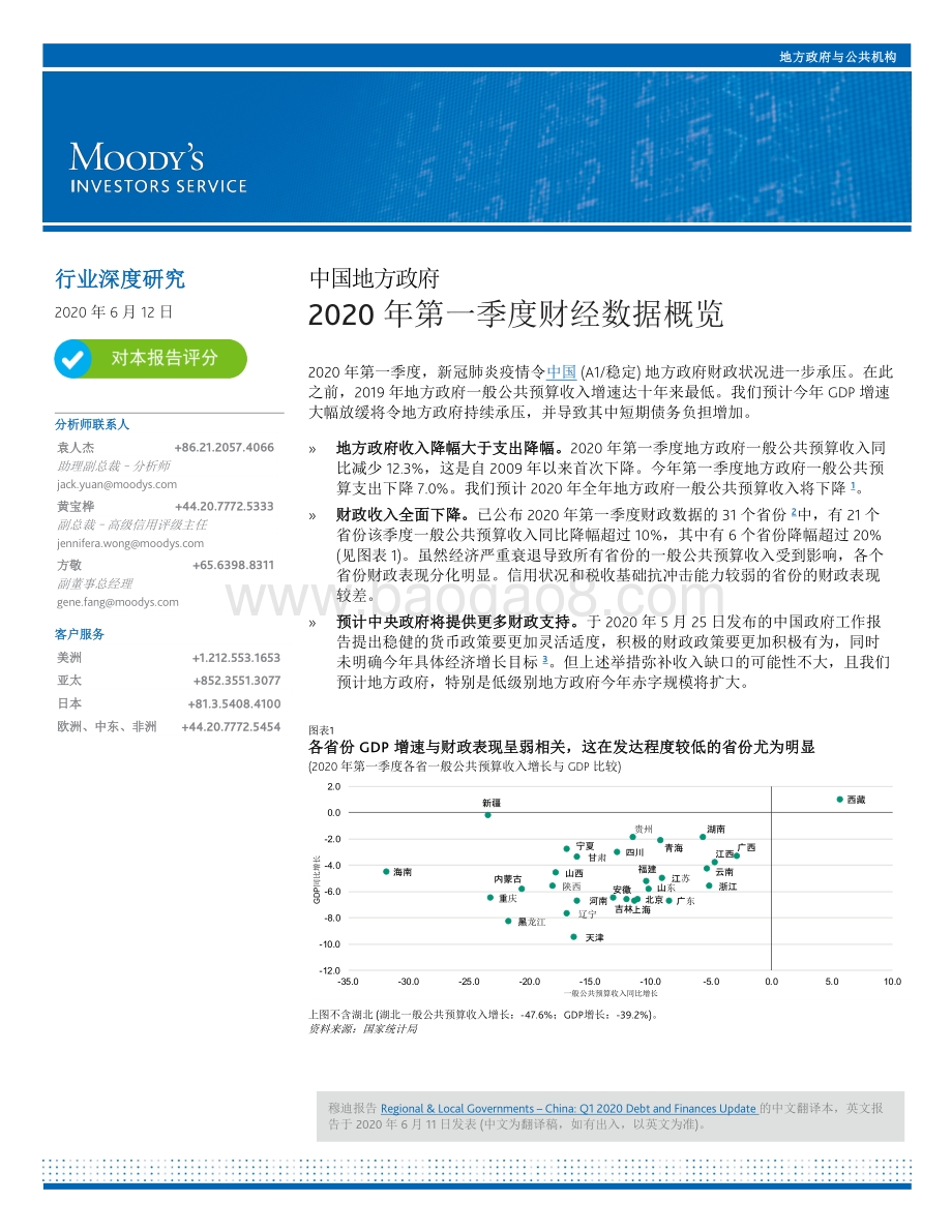2020年第一季度中国地方政府财经数据概览.pdf_第1页