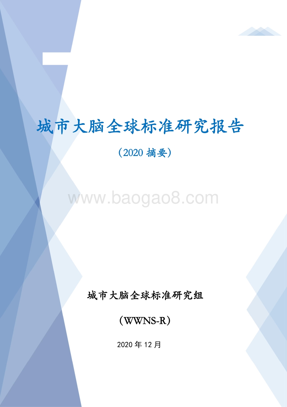 2020城市大脑全球标准研究报告摘要.pdf_第1页