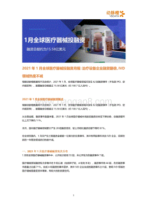 2021年1月全球医疗器械投融资月报.pdf