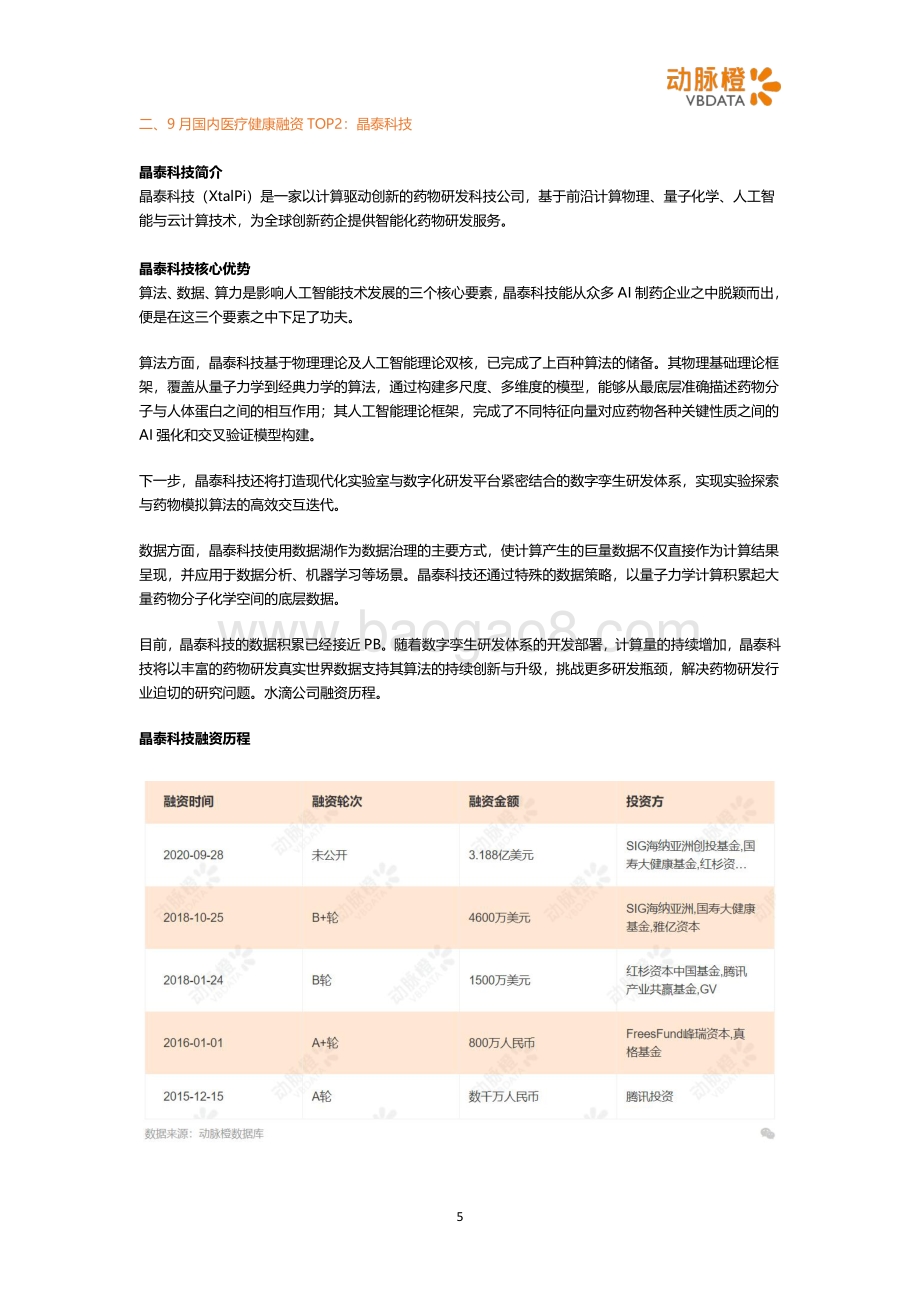 2020年9月国内医疗健康投融资月报.pdf_第5页