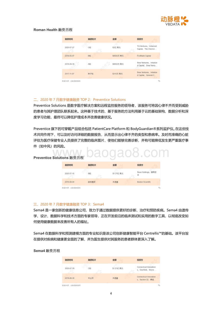 2020年7月全球数字健康投融资月报.pdf_第4页