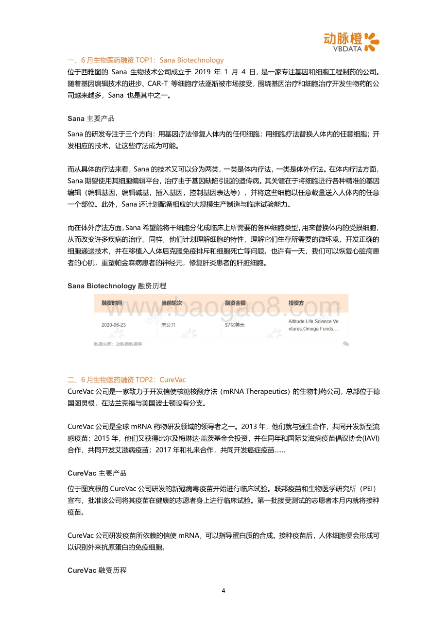 2020年6月生物医药投融资月报.pdf_第4页