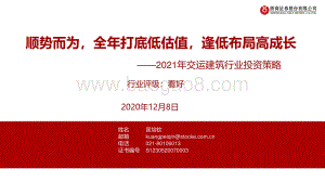 2021年交运建筑行业投资策略：顺势而为全年打底低估值逢低布局高成长.pdf