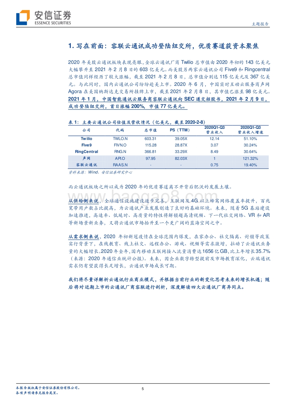 从容联云赴美上市看云通信行业商业模式.pdf_第5页