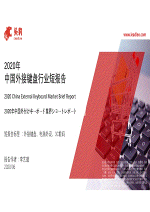 2020年中国外接键盘行业短报告.pdf