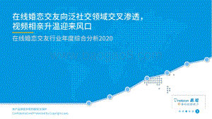 2020在线婚恋交友行业年度综合分析.pdf