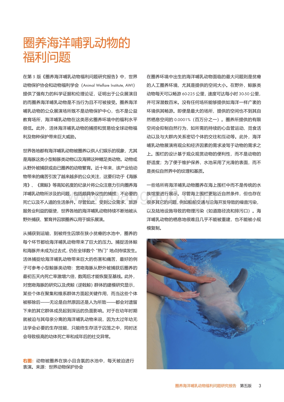 圈养海洋哺乳动物福利问题研究报告：触目“鲸”心.pdf_第3页