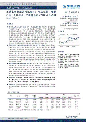 医药高端制造系列报告二：顺应趋势、理解行业、发掘机会中国特色的CXO成长之路.pdf