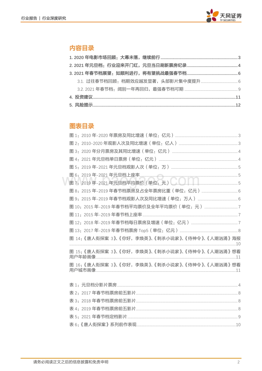 21年电影春节档前瞻：优质影片充足如疫情无碍票房或创新高.pdf_第2页