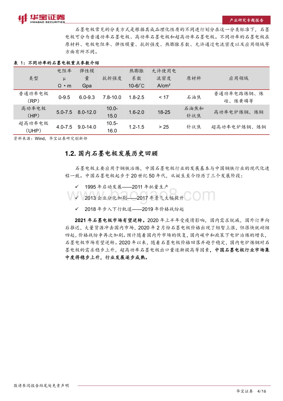 石墨电极行业研究专题报告：碳中和有望驱动石墨电极市场触底反弹.pdf_第4页