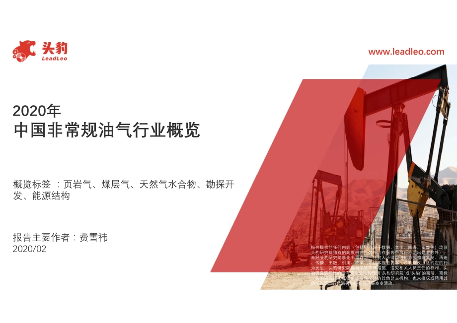 2020年中国非常规油气行业概览.pdf_第1页