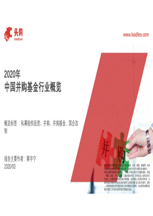 2020年中国并购基金行业概览.pdf
