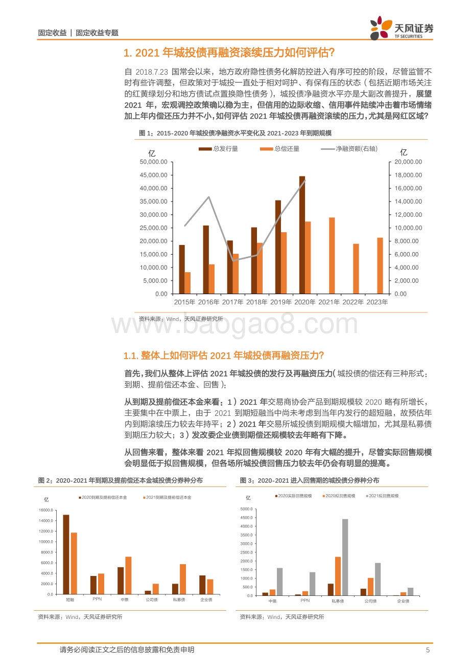 2021年城投再融资滚续压力如何评估？.pdf_第5页