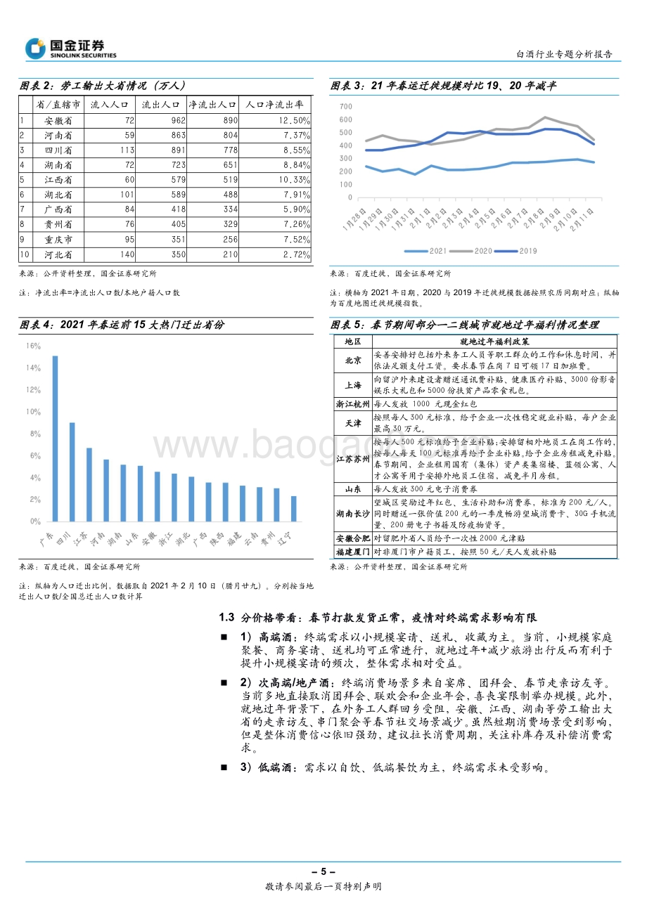 白酒行业专题分析报告：不一样的春节超预期的终端动销及补库存.pdf_第5页