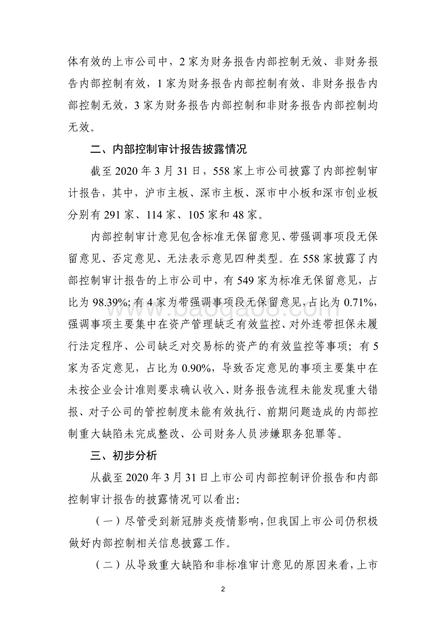 2019年上市公司执行企业内部控制规范信息快报（第一期）.pdf_第2页
