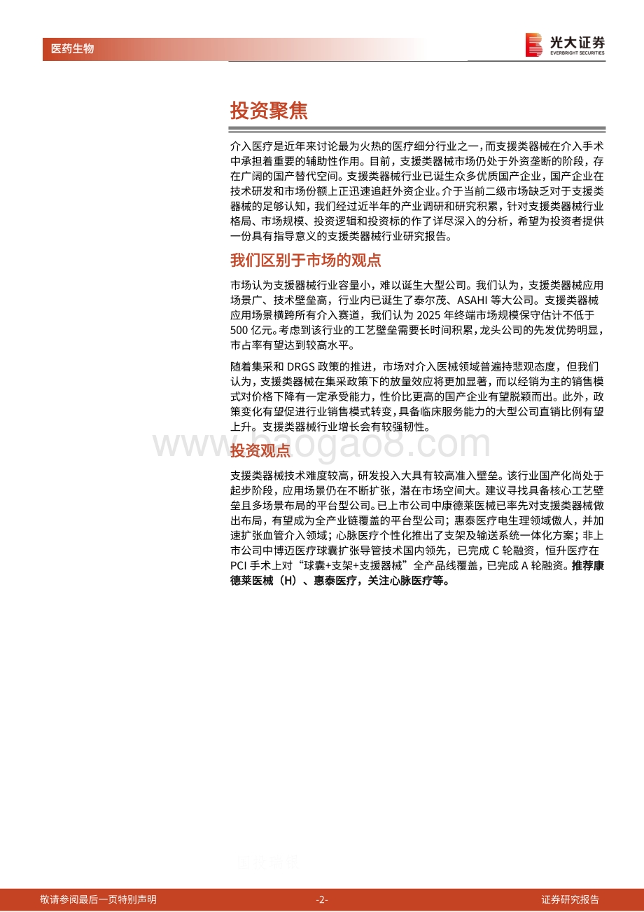 支援类器械：横跨介入医疗所有赛道国产替代正当时.pdf_第2页
